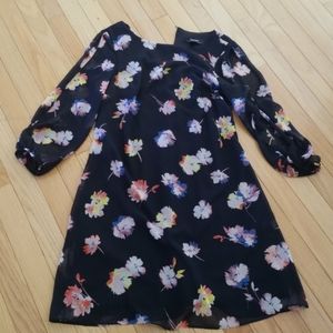 Adorable black satin dress